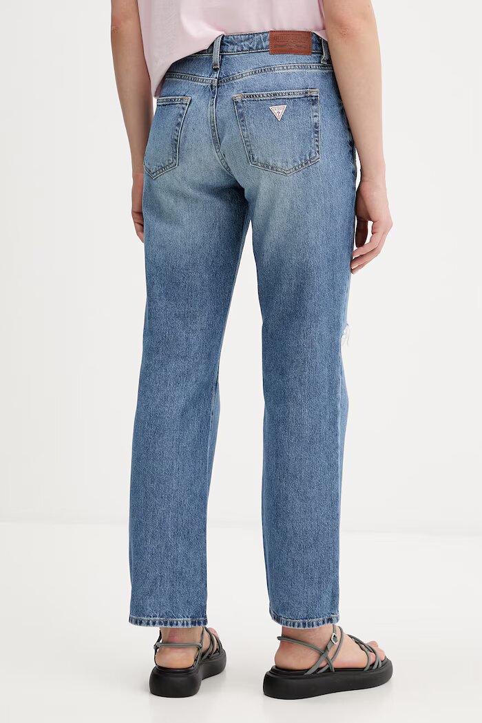 GUESS JEANS дънки прави дамски сини W6GA98 D6535