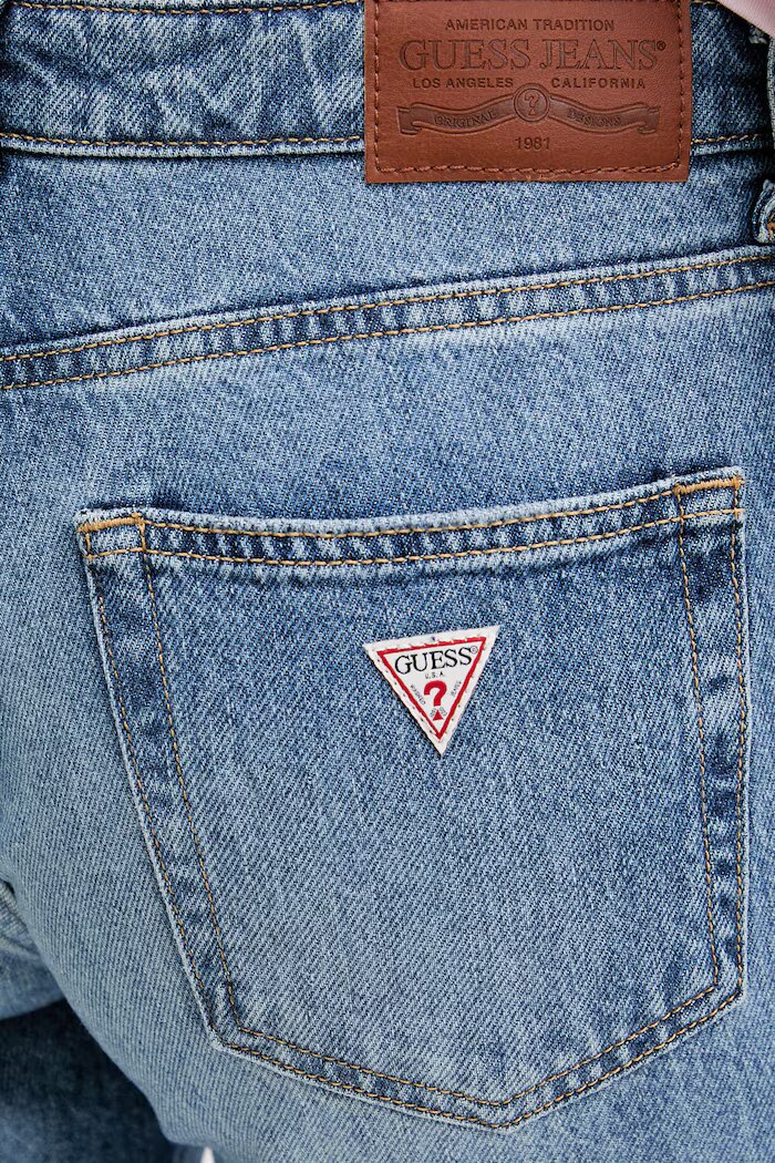 GUESS JEANS дънки прави дамски сини W6GA98 D6535