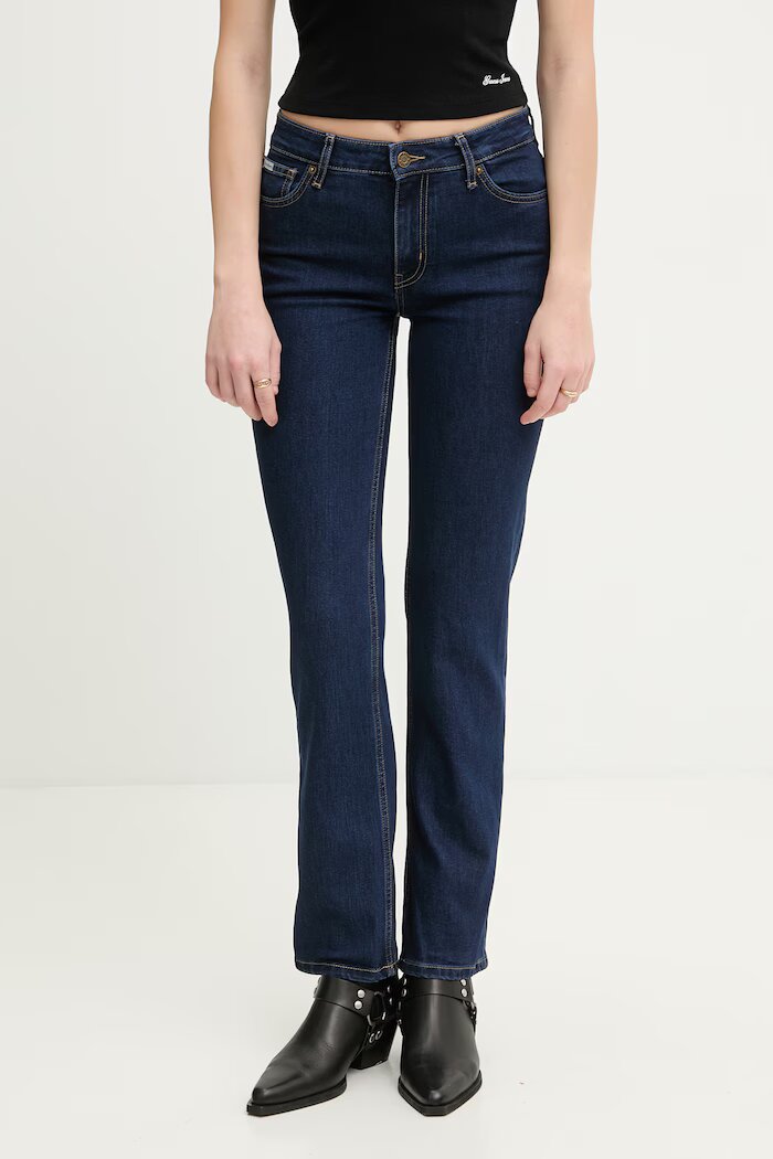 GUESS JEANS дънки straight дамски тъмносини W6RA98 D632B