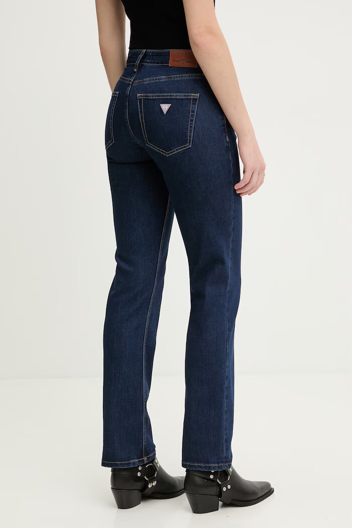 GUESS JEANS дънки straight дамски тъмносини W6RA98 D632B