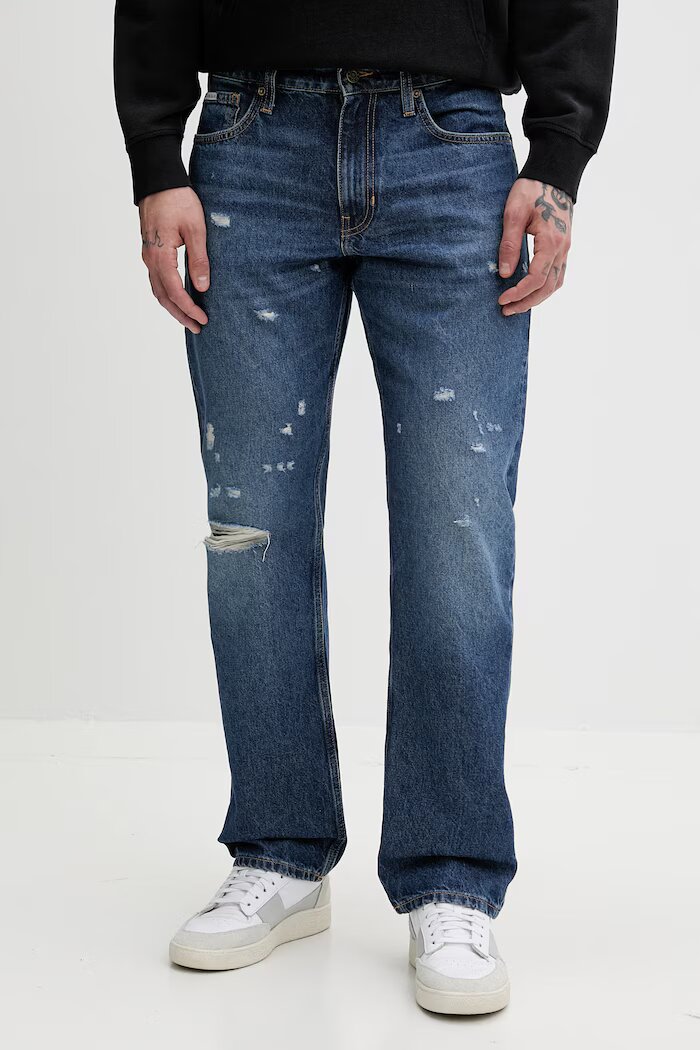 GUESS JEANS дънки straight мъжки тъмносини M5YA1B D6367