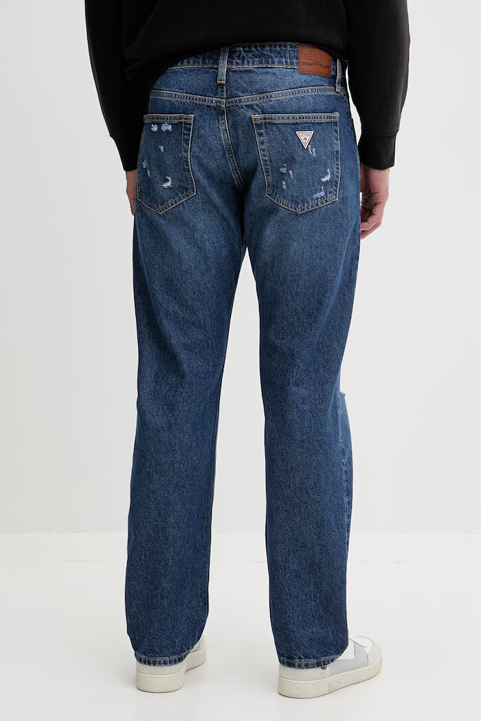 GUESS JEANS дънки straight мъжки тъмносини M5YA1B D6367