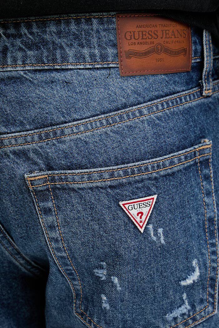 GUESS JEANS дънки straight мъжки тъмносини M5YA1B D6367