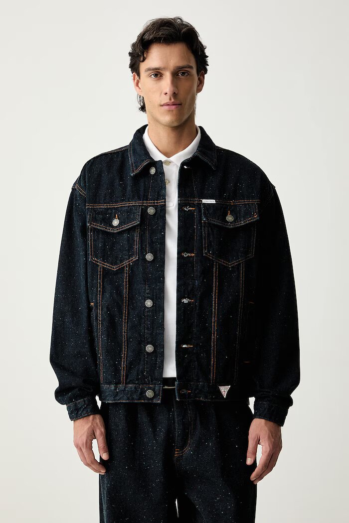 GUESS JEANS дънково яке мъжко от деним тъмносиньо M6YN38 D1314