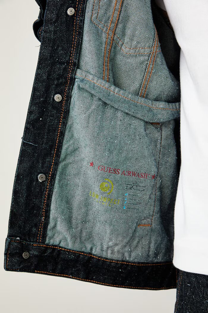 GUESS JEANS дънково яке мъжко от деним тъмносиньо M6YN38 D1314