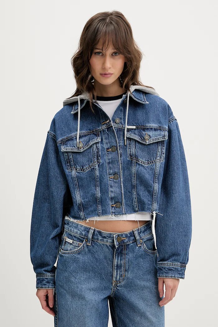 GUESS JEANS Дънково яке в синьо преходен модел W6RN11 D5R2C