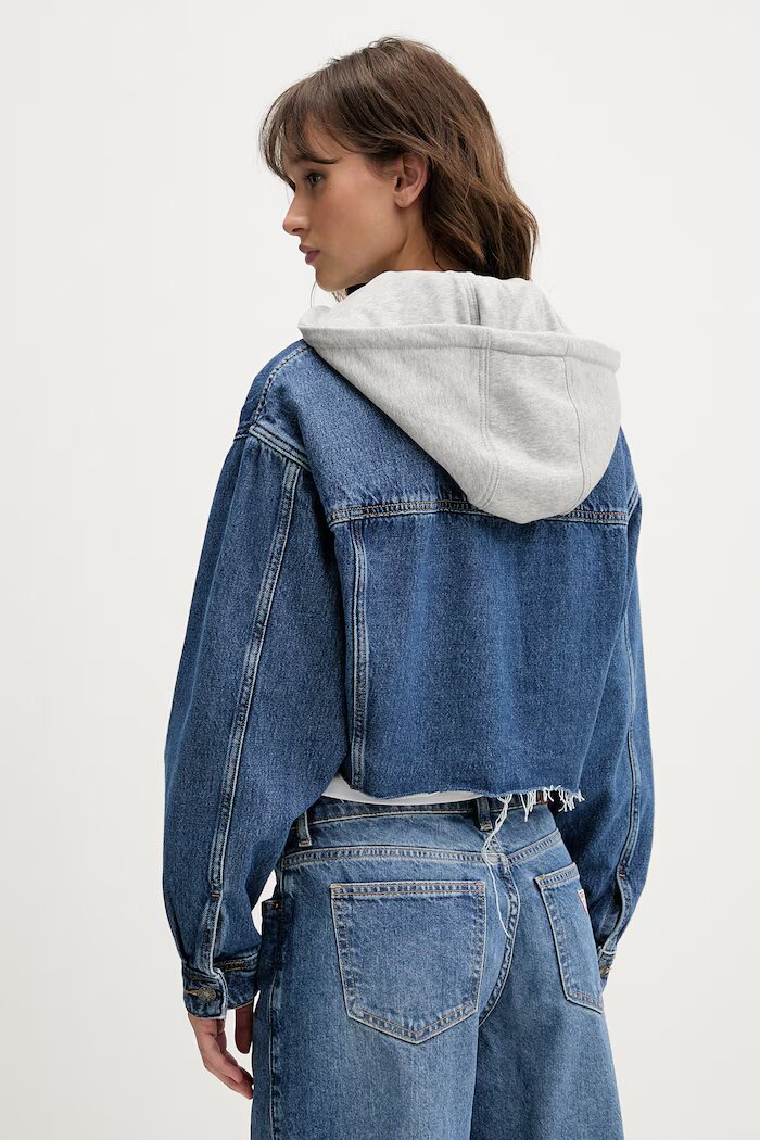 GUESS JEANS Дънково яке в синьо преходен модел W6RN11 D5R2C