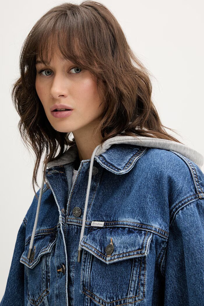 GUESS JEANS Дънково яке в синьо преходен модел W6RN11 D5R2C