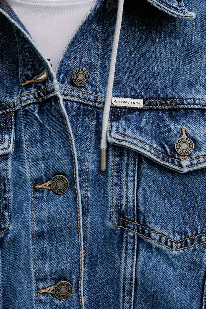 GUESS JEANS Дънково яке в синьо преходен модел W6RN11 D5R2C