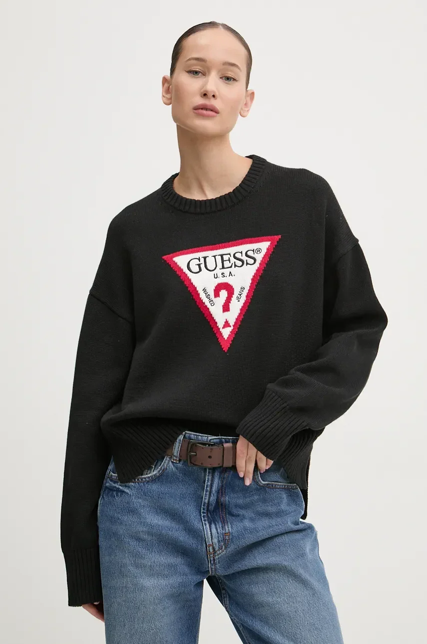 GUESS JEANS Памучен пуловер