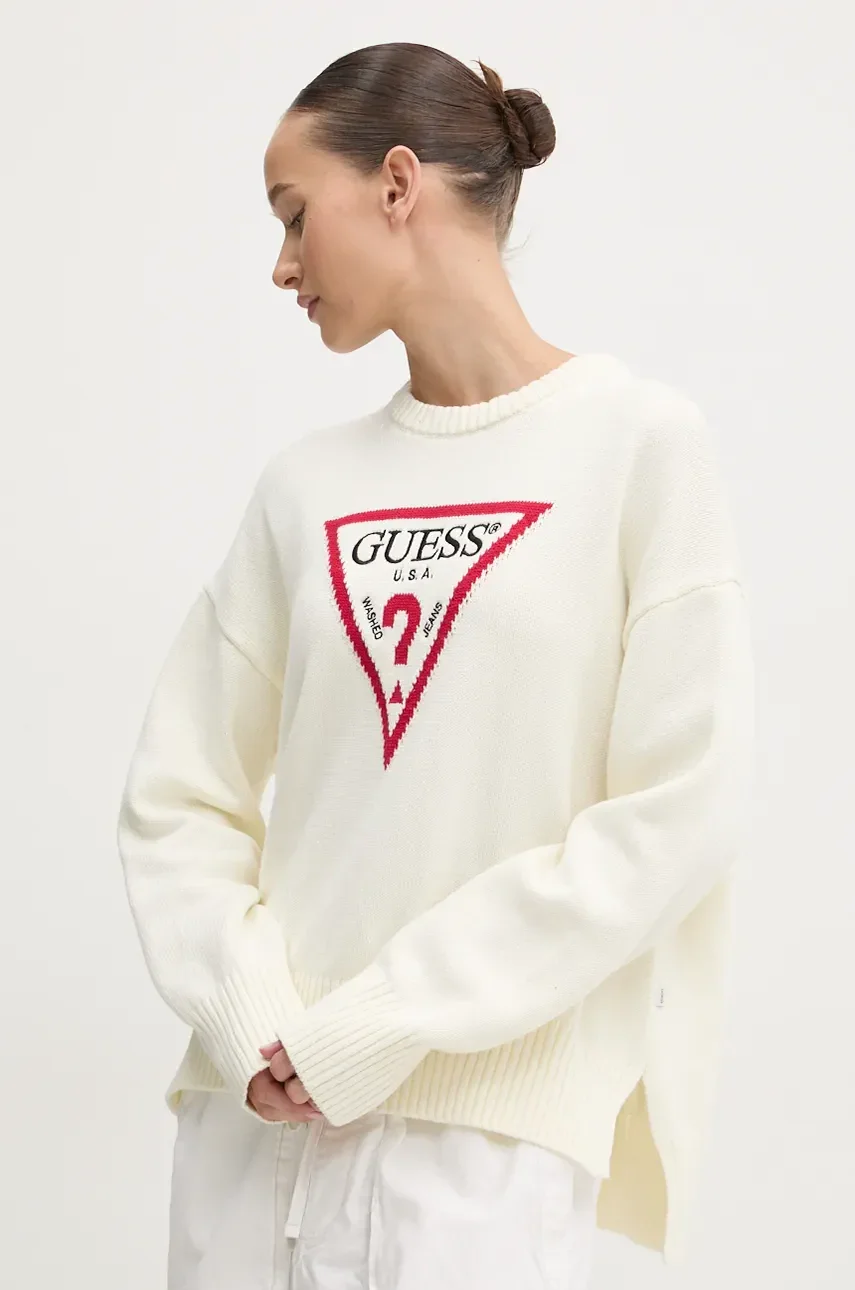GUESS JEANS Памучен пуловер