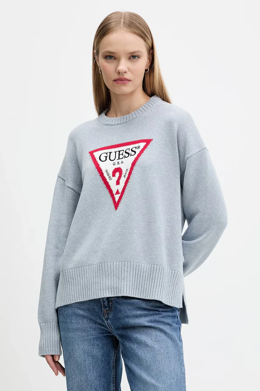 GUESS JEANS Памучен пуловер