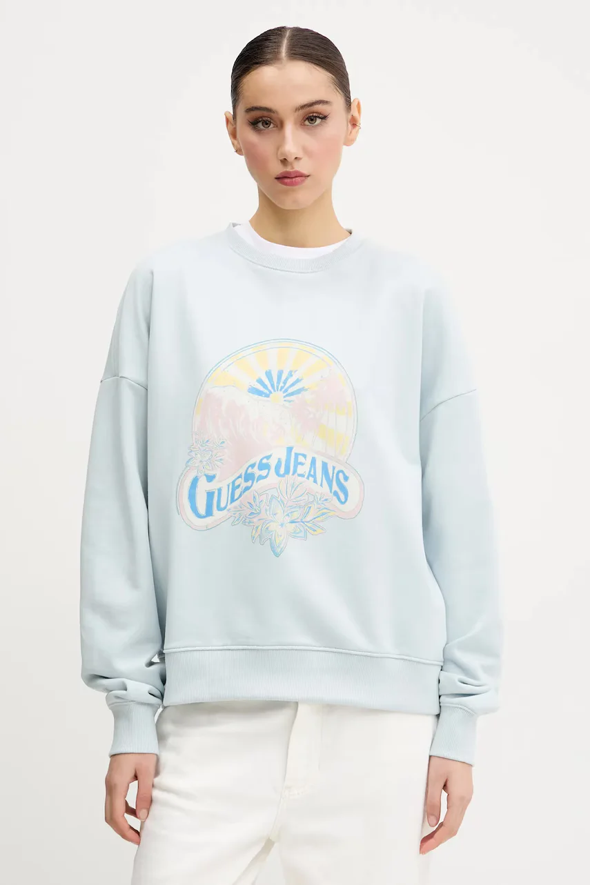 GUESS JEANS Памучен суичър