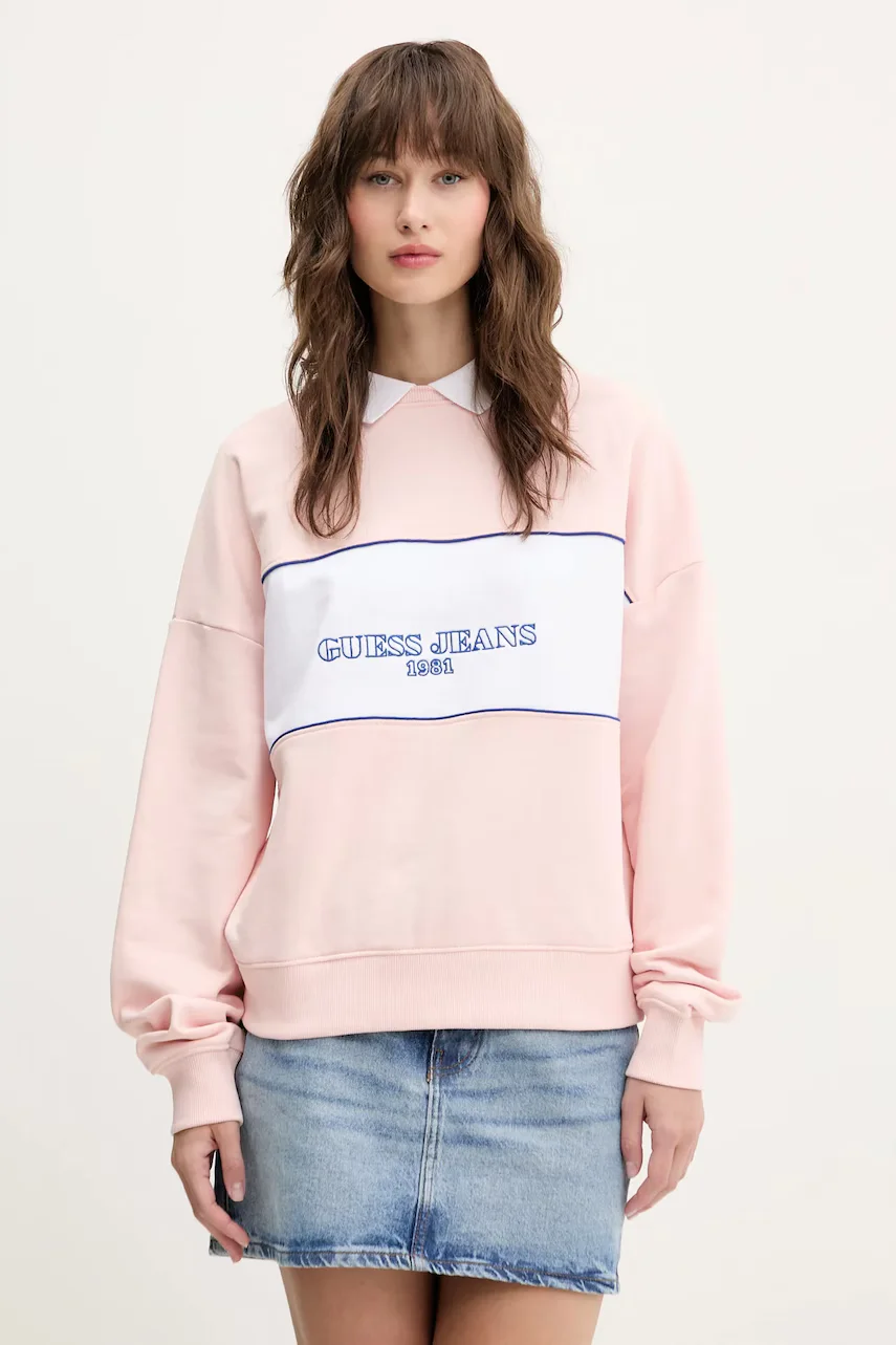 GUESS JEANS Памучен суичър