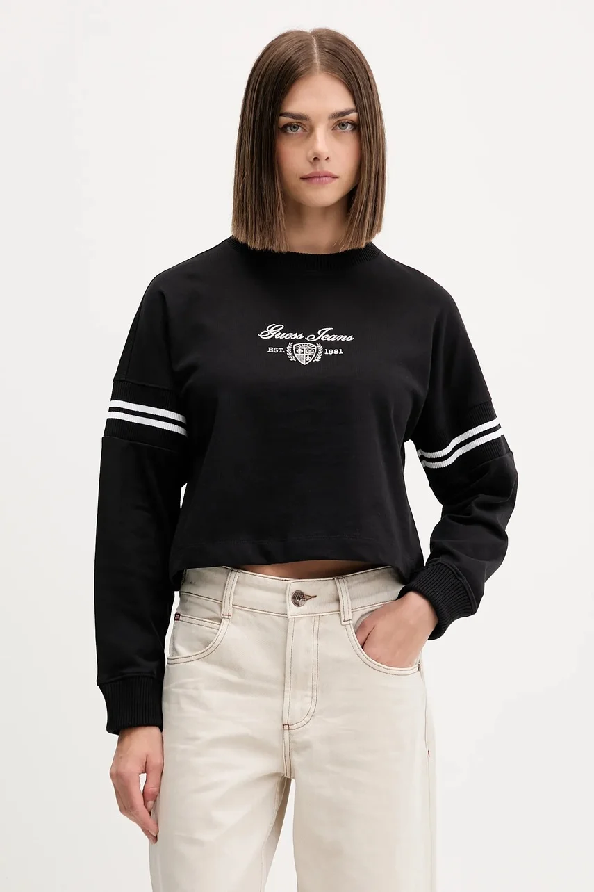GUESS JEANS Памучен суичър