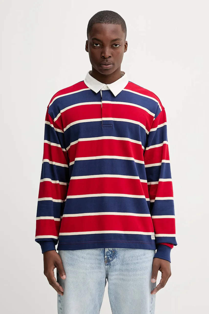 GUESS JEANS Памучна блуза с дълги ръкави