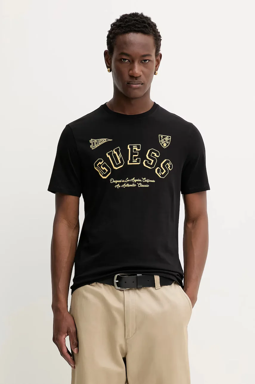 GUESS JEANS Памучна тениска