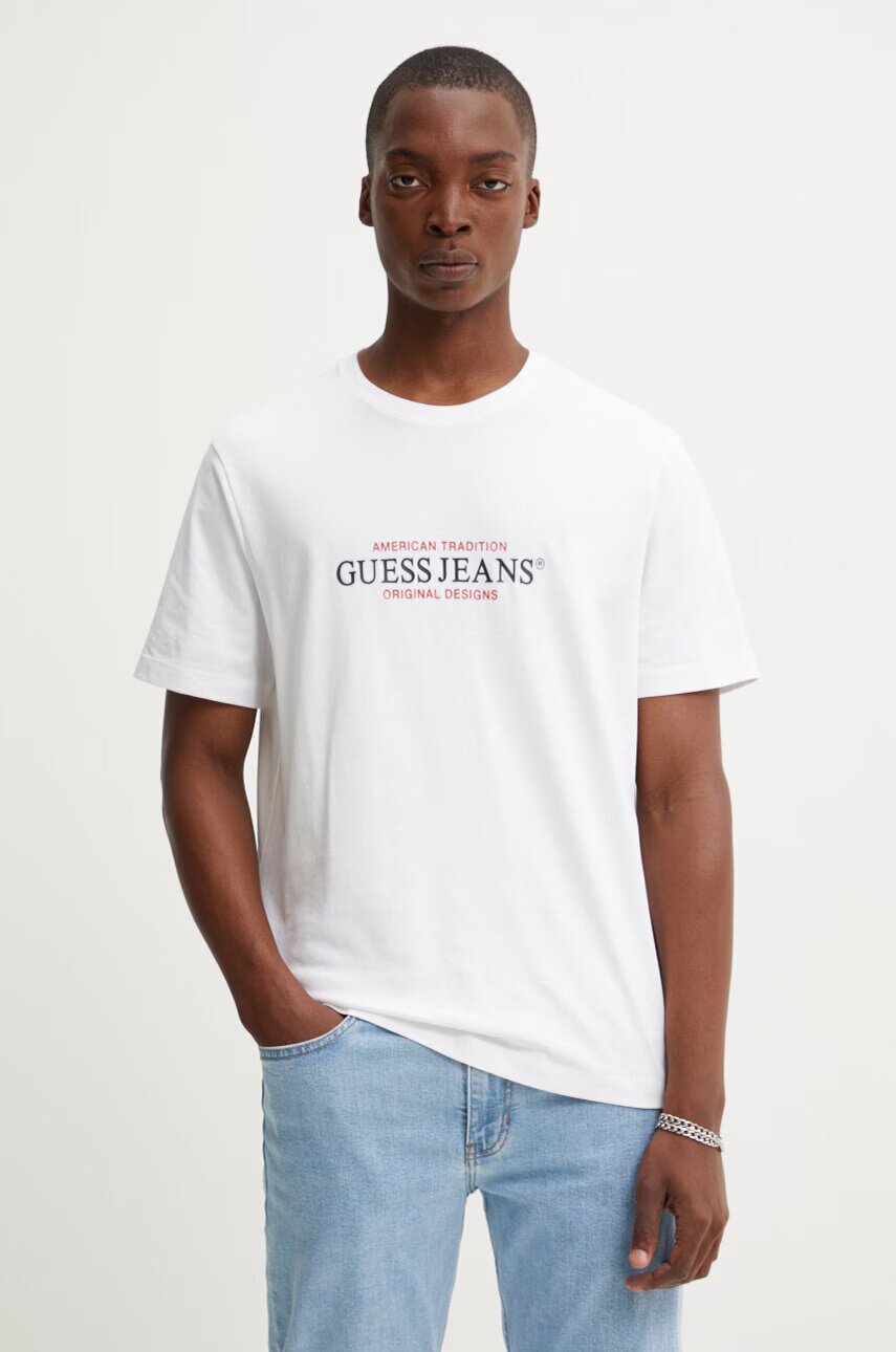 GUESS JEANS Памучна тениска