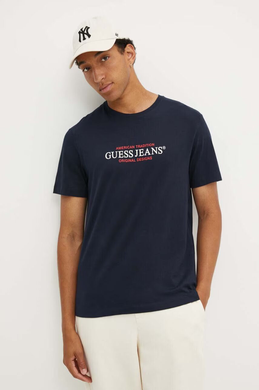 GUESS JEANS Памучна тениска