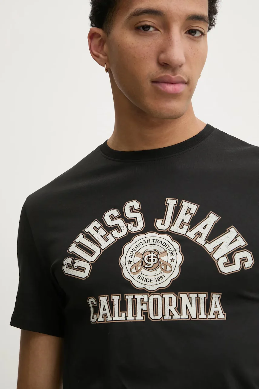 GUESS JEANS Памучна тениска