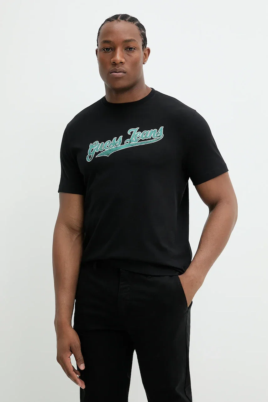 GUESS JEANS Памучна тениска