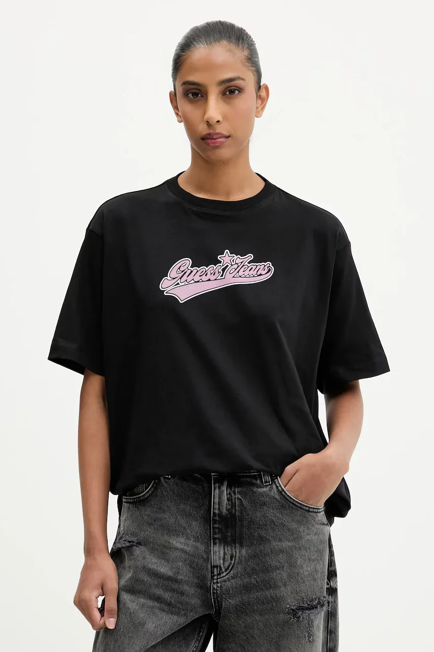 GUESS JEANS Памучна тениска
