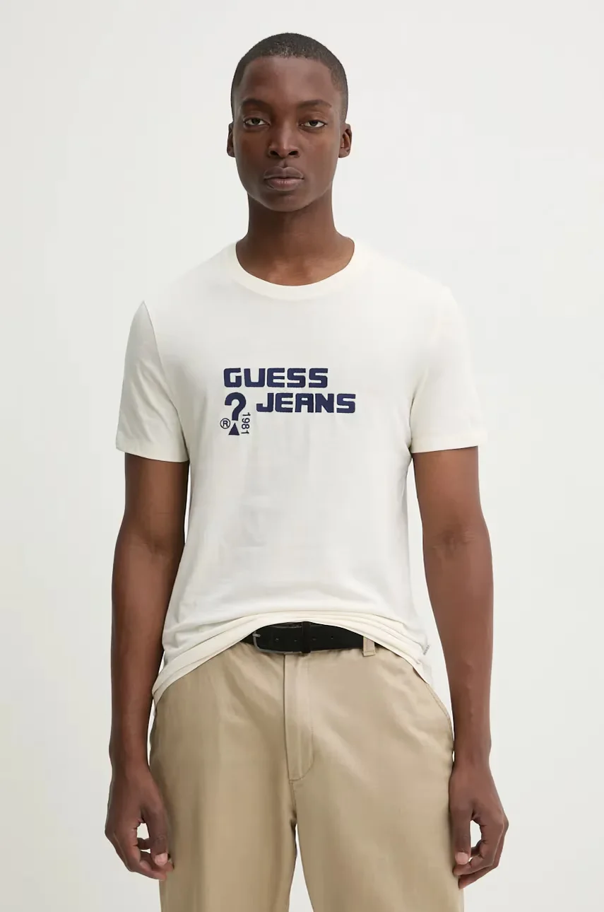 GUESS JEANS Памучна тениска