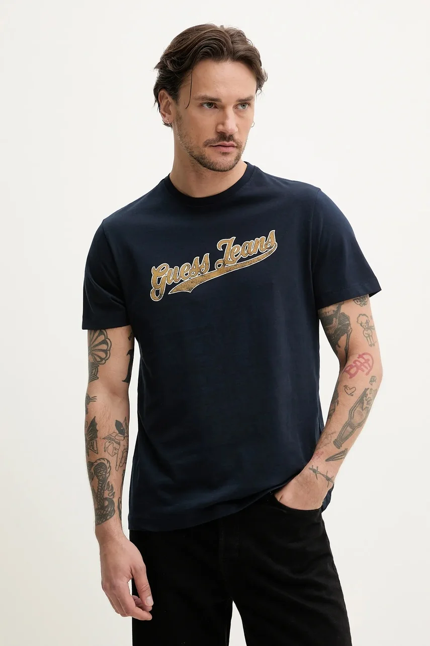 GUESS JEANS Памучна тениска