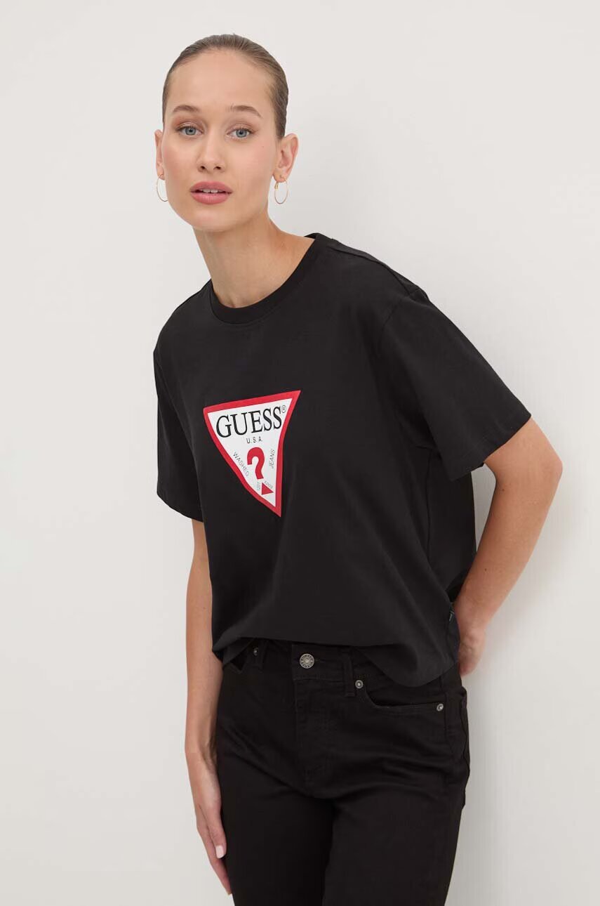 GUESS JEANS Памучна тениска