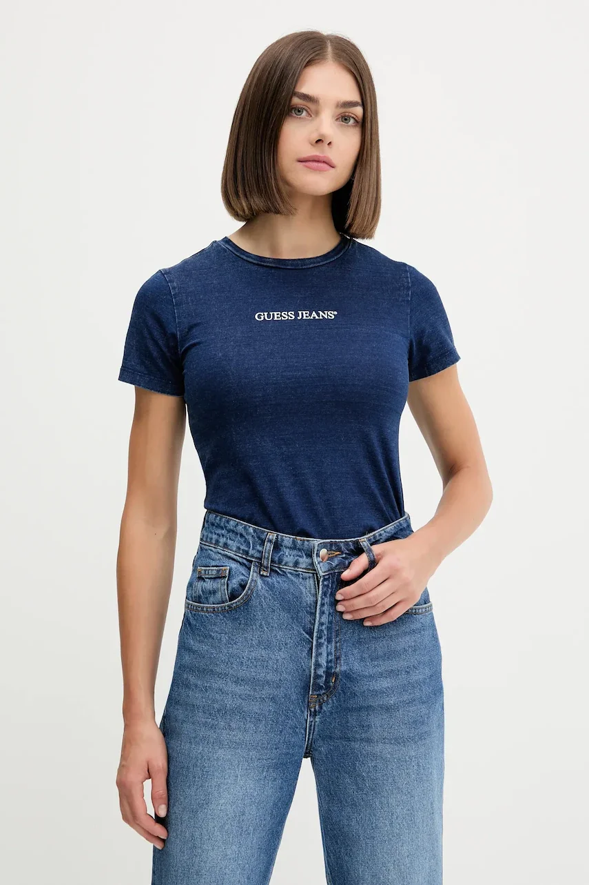 GUESS JEANS Памучна тениска