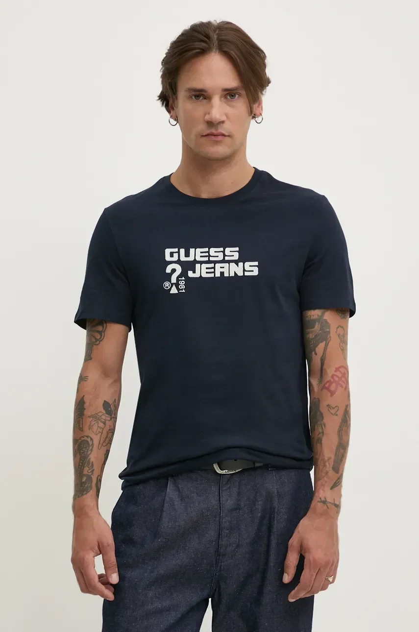 GUESS JEANS Памучна тениска