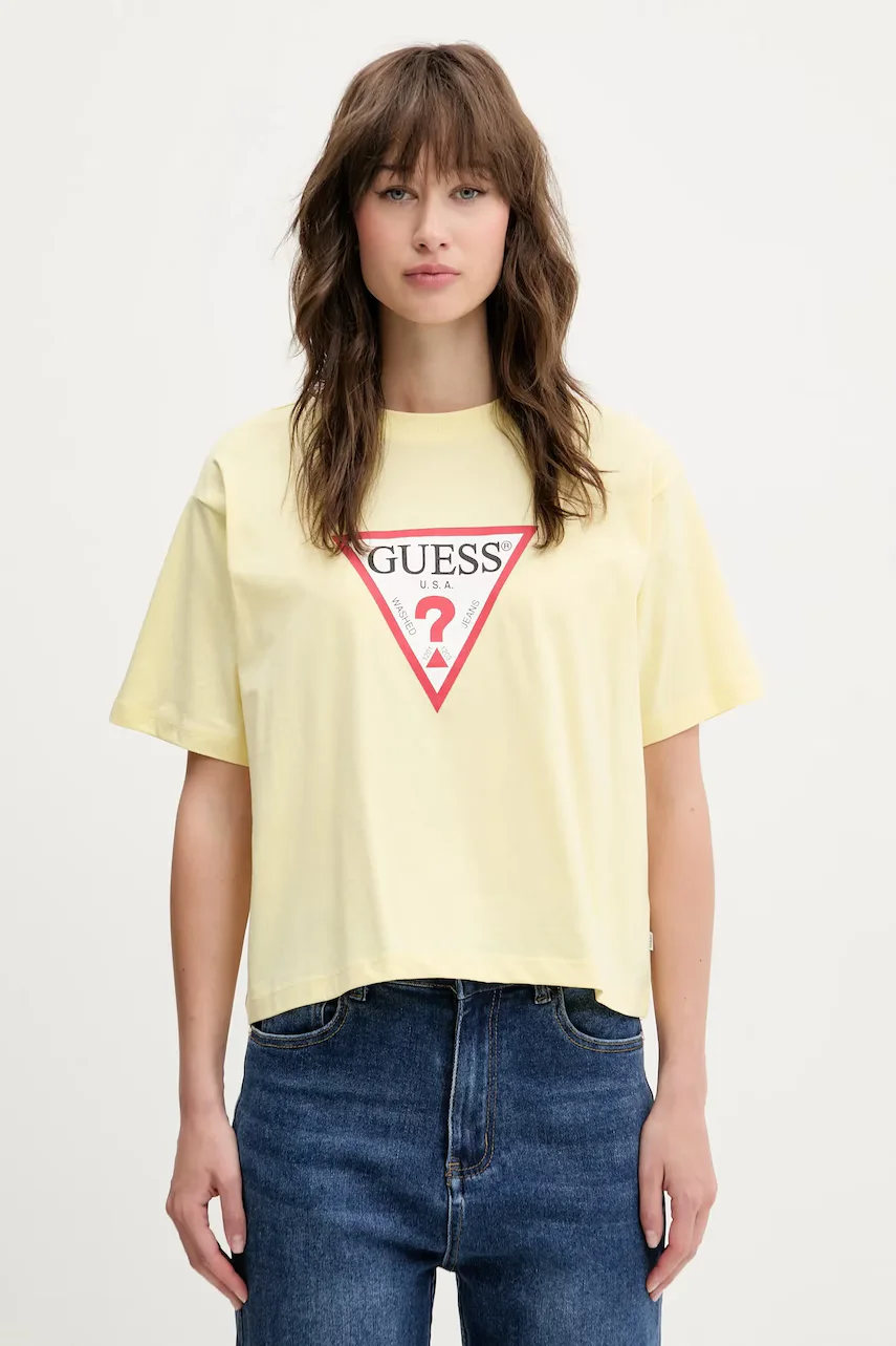 GUESS JEANS Памучна тениска