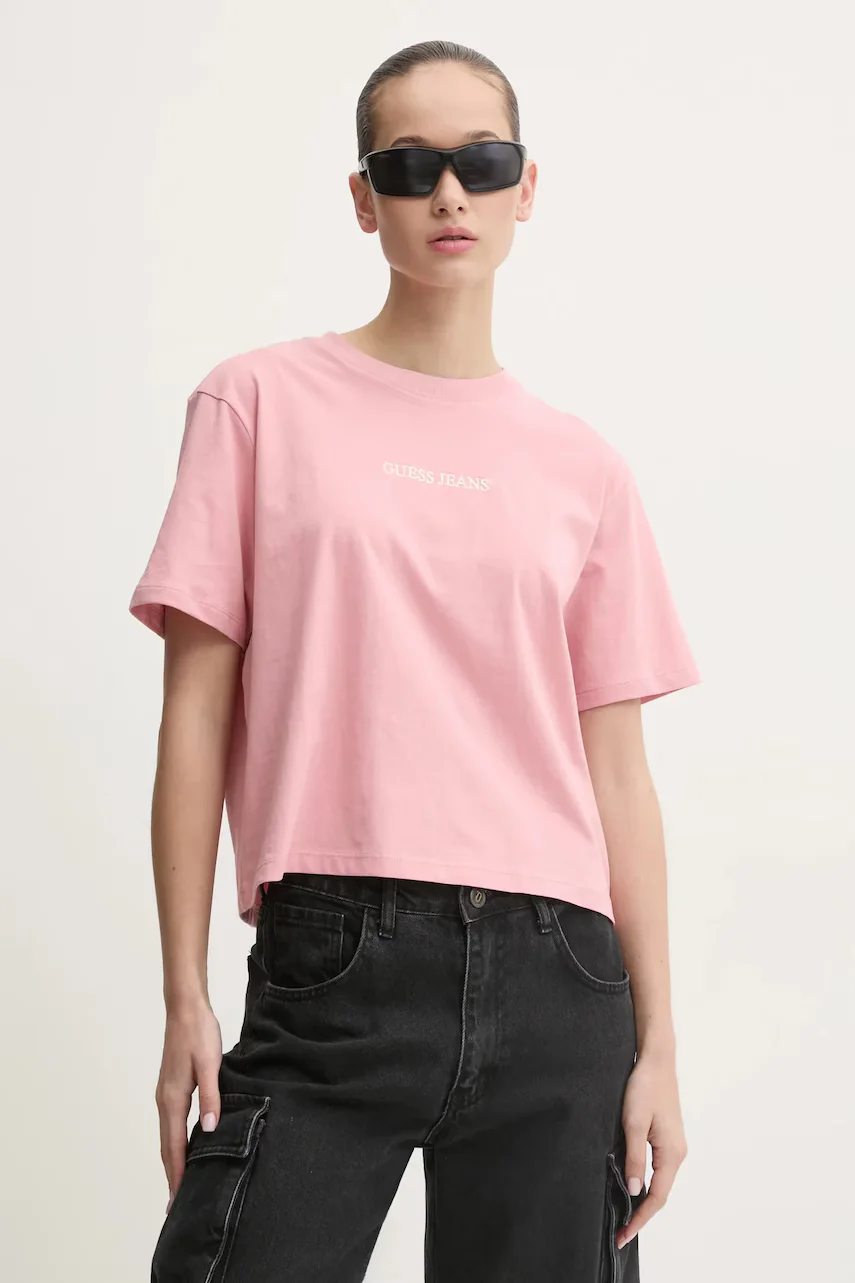 GUESS JEANS Памучна тениска