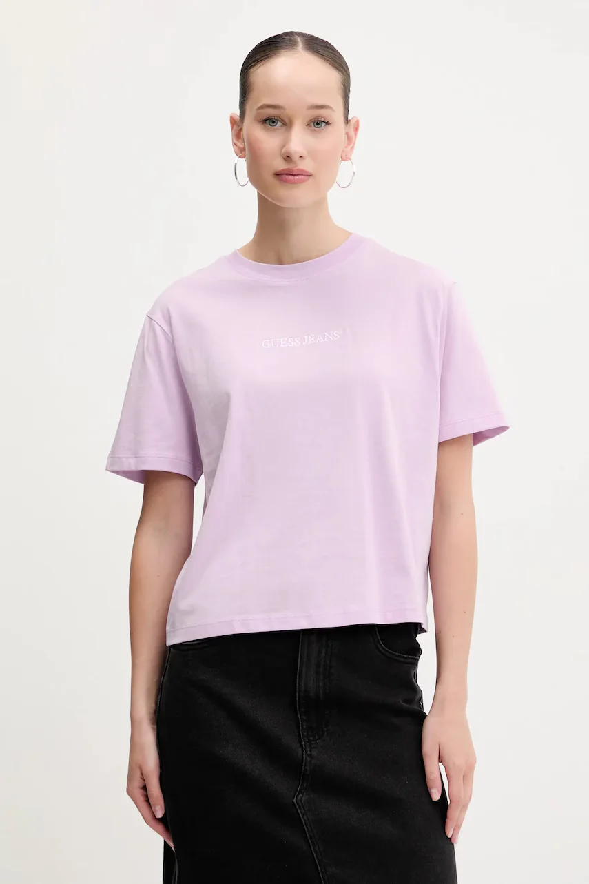 GUESS JEANS Памучна тениска
