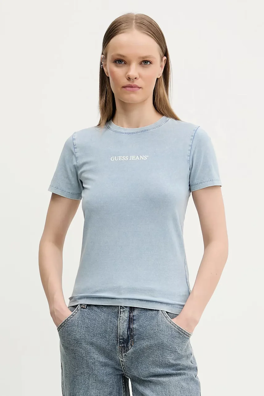 GUESS JEANS Памучна тениска