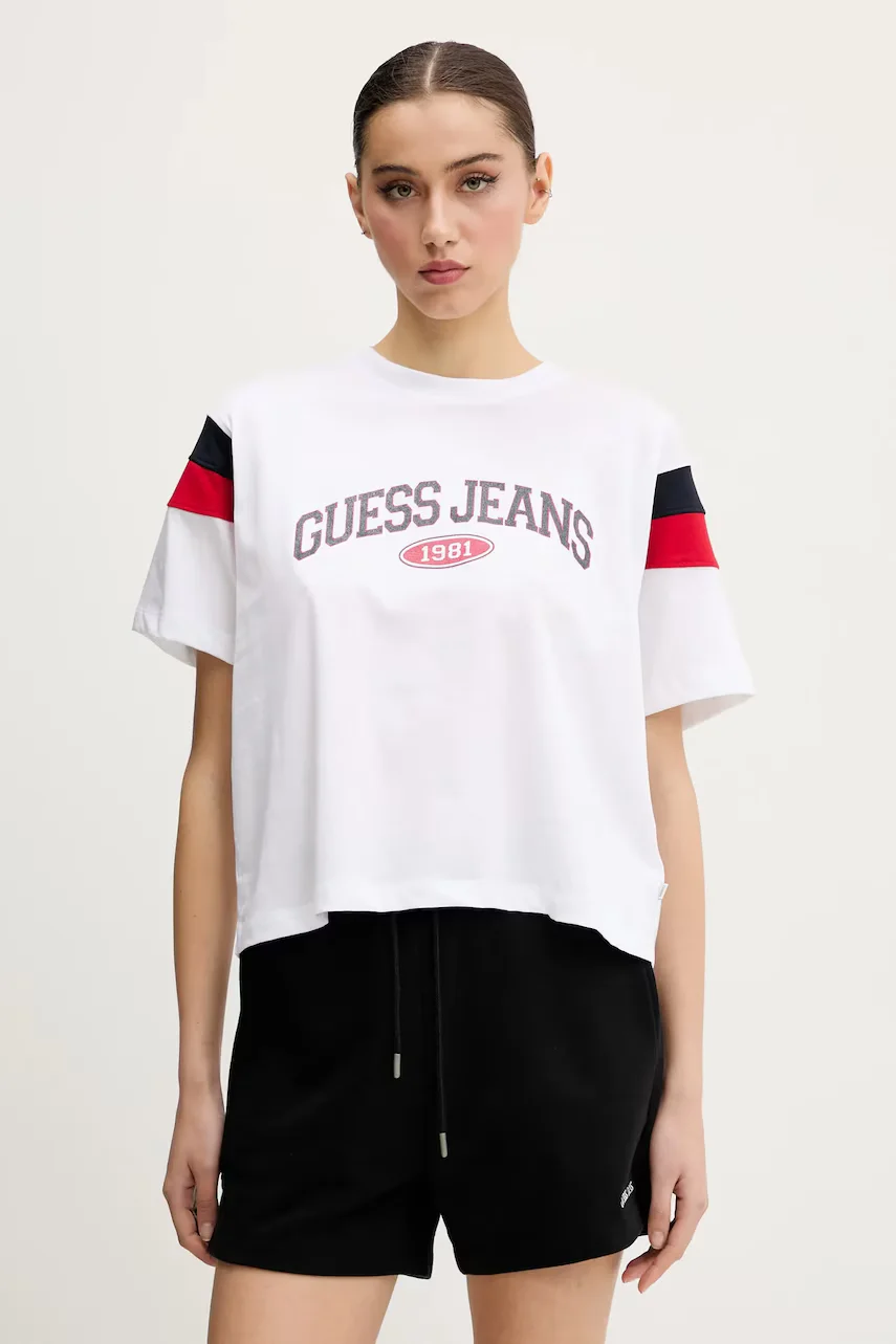 GUESS JEANS Памучна тениска