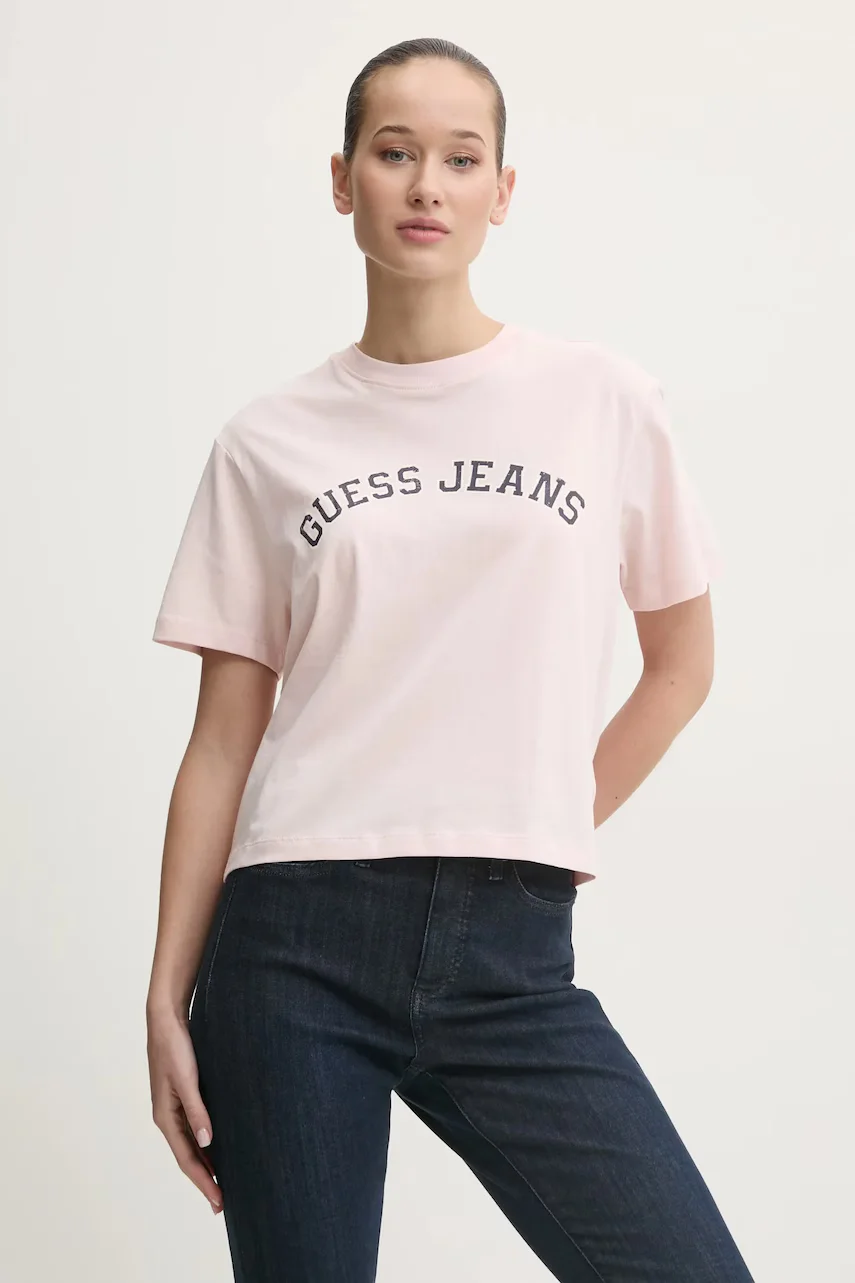 GUESS JEANS Памучна тениска