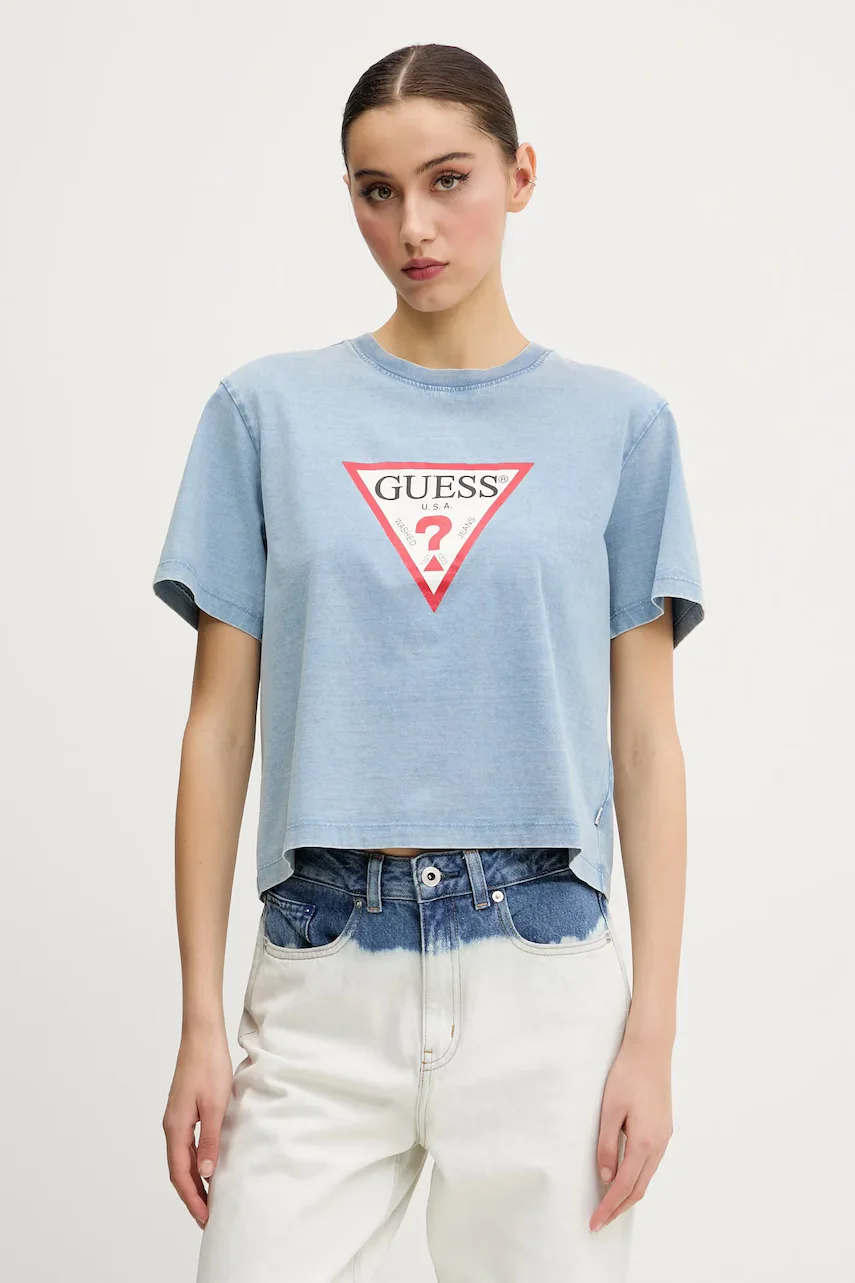 GUESS JEANS Памучна тениска