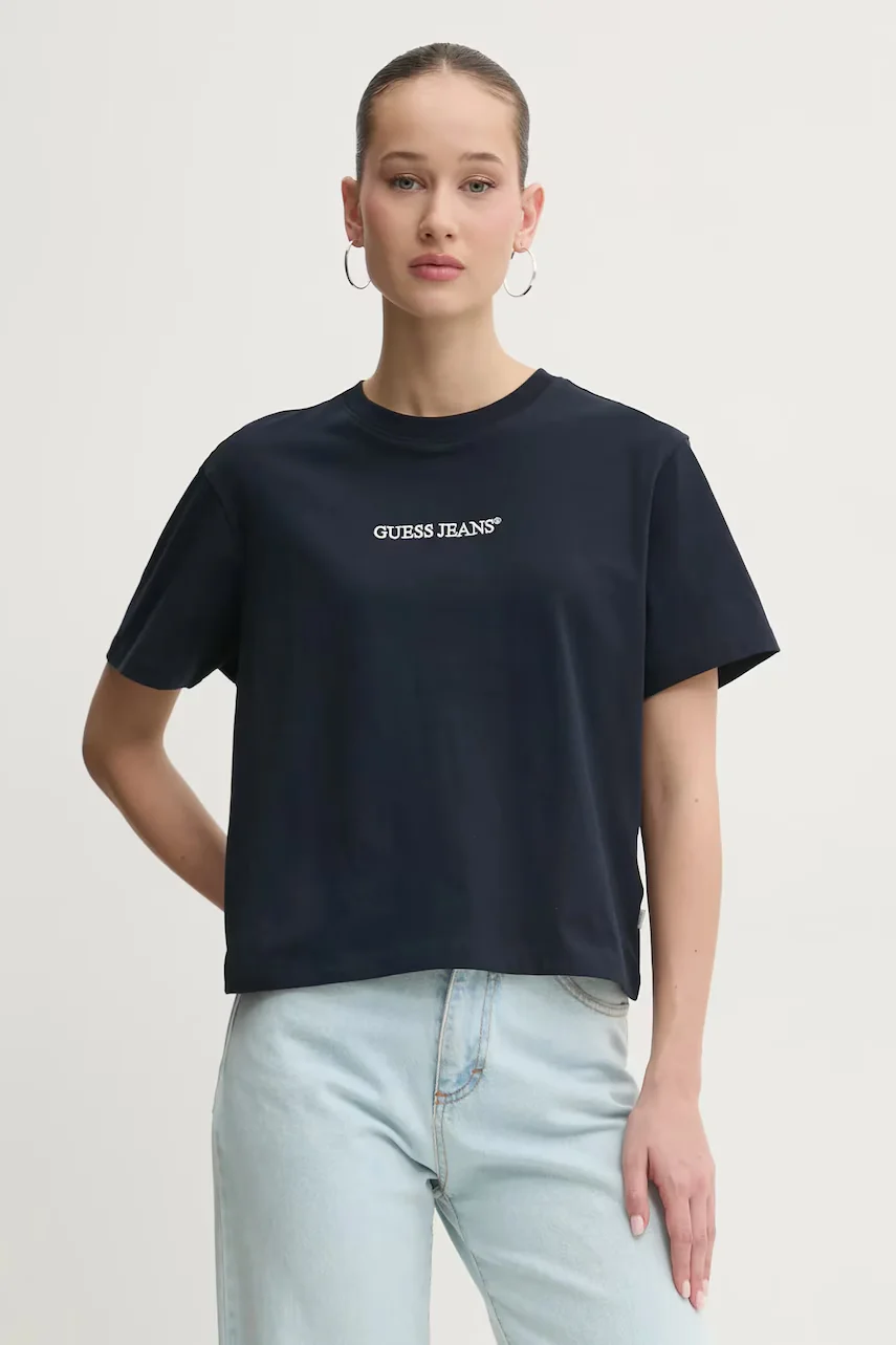 GUESS JEANS Памучна тениска
