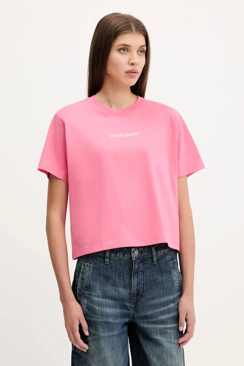GUESS JEANS Памучна тениска