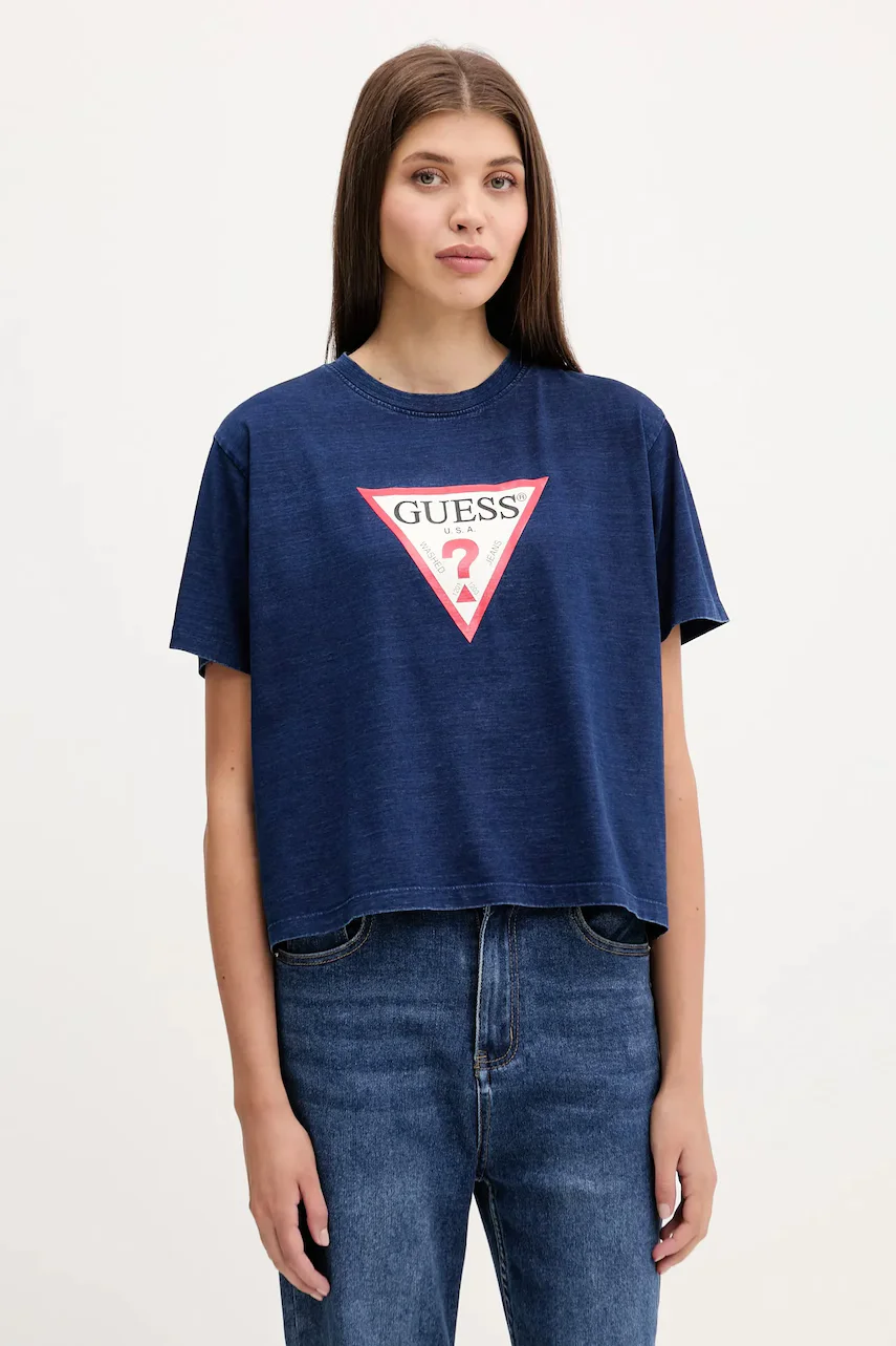 GUESS JEANS Памучна тениска