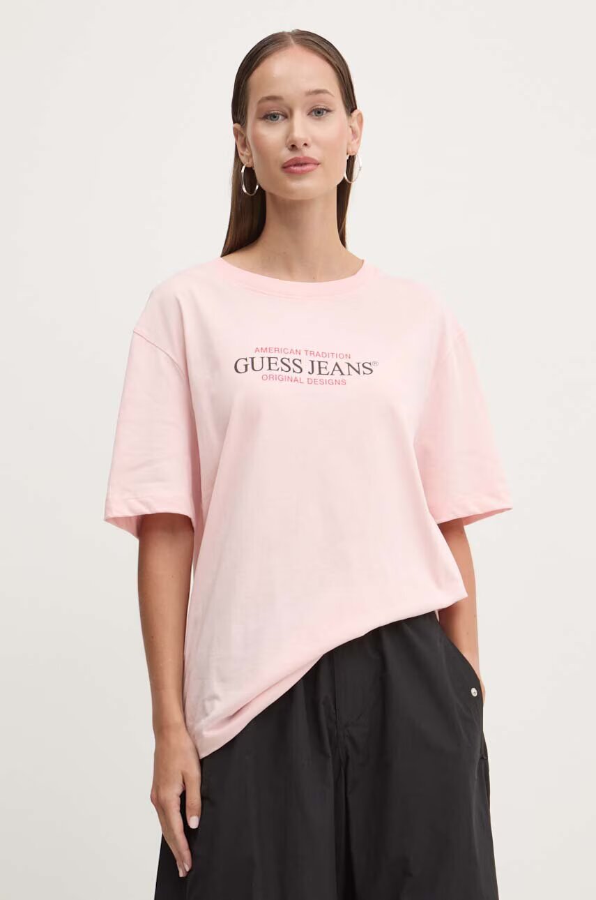 GUESS JEANS Памучна тениска