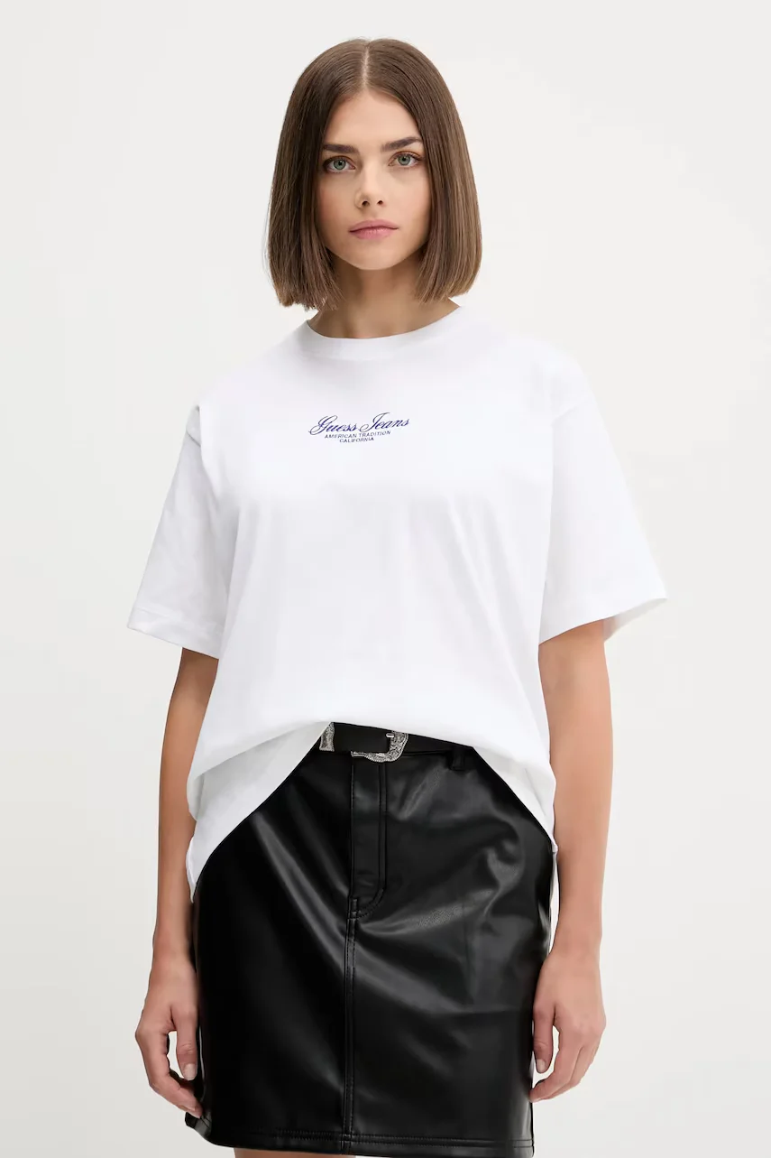 GUESS JEANS Памучна тениска