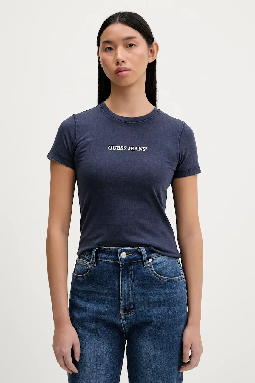 GUESS JEANS Памучна тениска