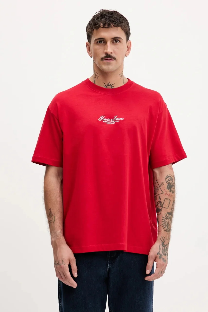 GUESS JEANS Памучна тениска