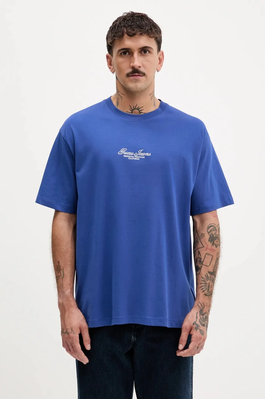 GUESS JEANS Памучна тениска