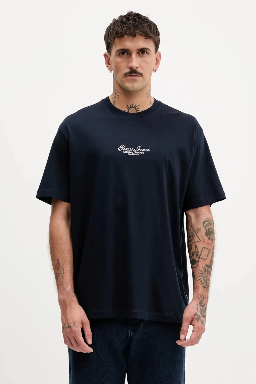 GUESS JEANS Памучна тениска
