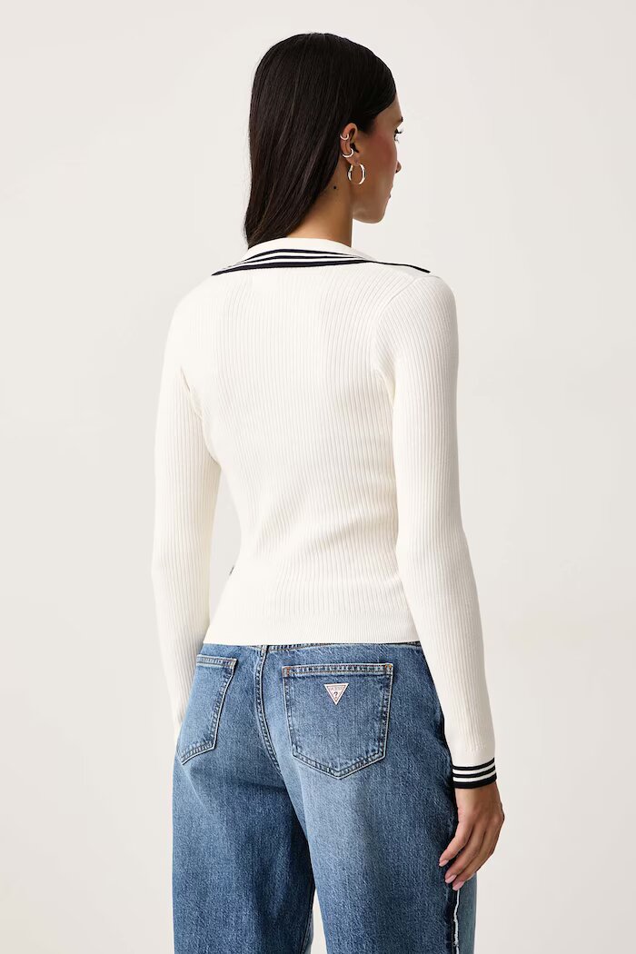 GUESS JEANS пуловер дамски с вискоза бежов W6BR16 Z1261