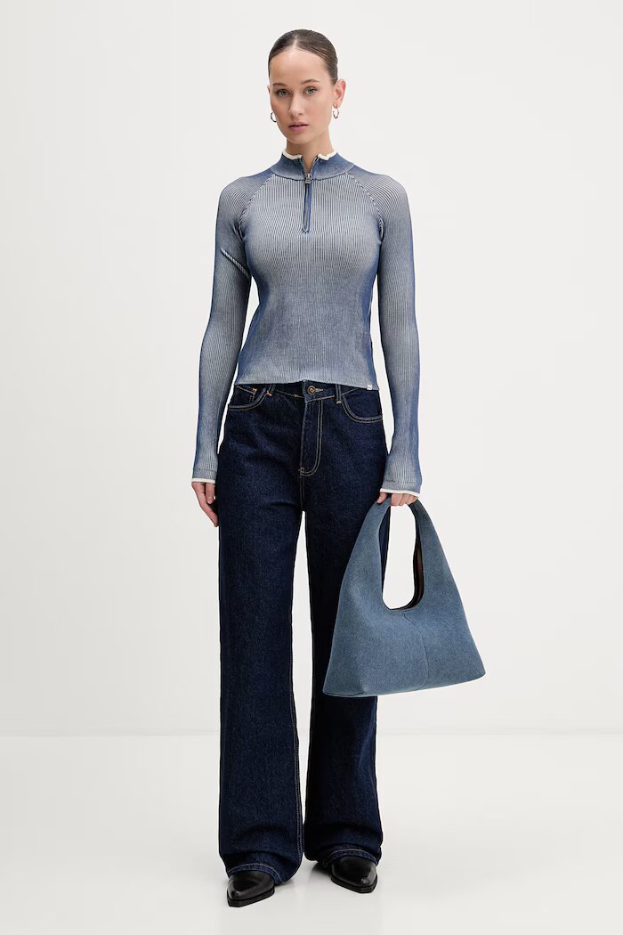 GUESS JEANS Пуловер в синьо от лека материя W6RR19 Z3P32