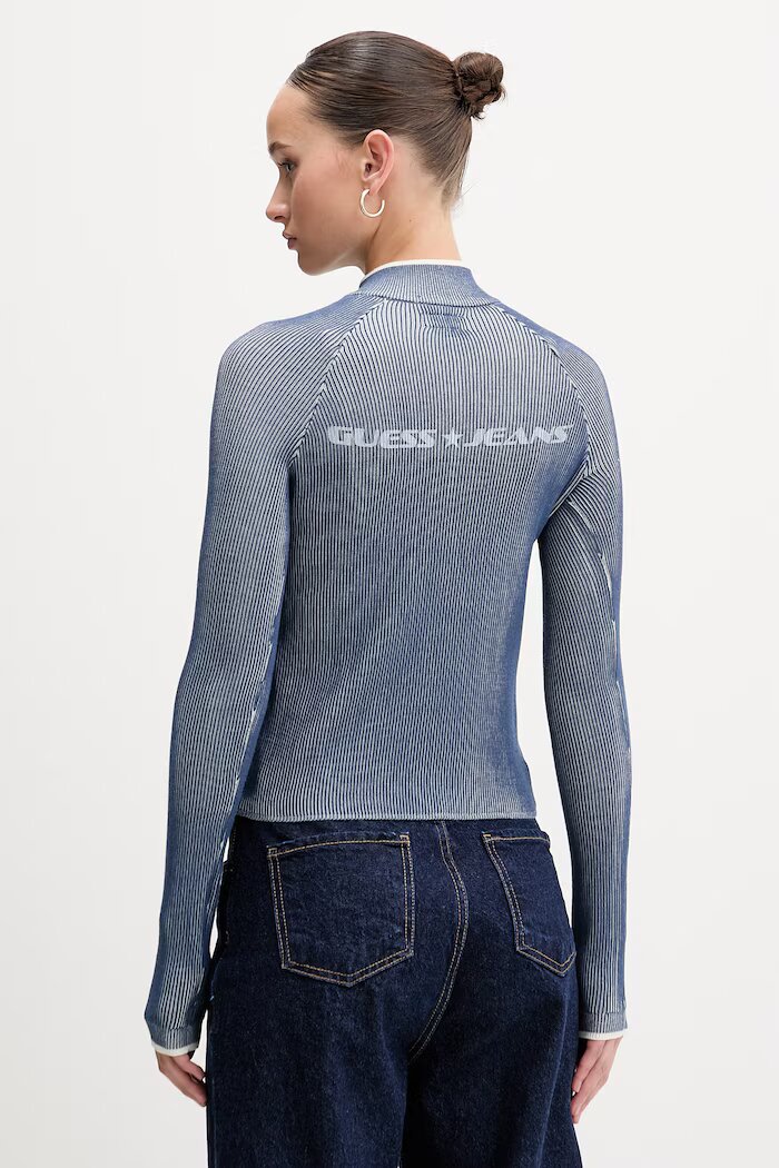 GUESS JEANS Пуловер в синьо от лека материя W6RR19 Z3P32